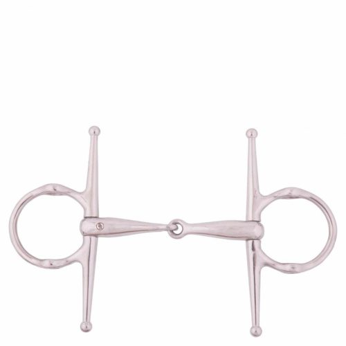 BR egyszertört pálcás Gag zabla Snaffle 18 mm, 12.5 cm