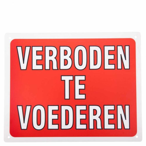 PREM.Sign "verboden te voederen "25x20cm (NL)