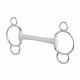 Beris 3-Ring-Bit Eggbutt Snaffle-vel